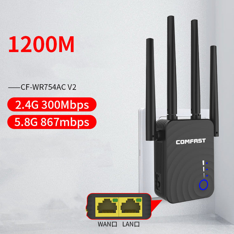 One Machine, Three-Purpose Home WIFI Signal Amplifier, Wireless Network Enhancer, Dual-Band Gigabit Router Extender