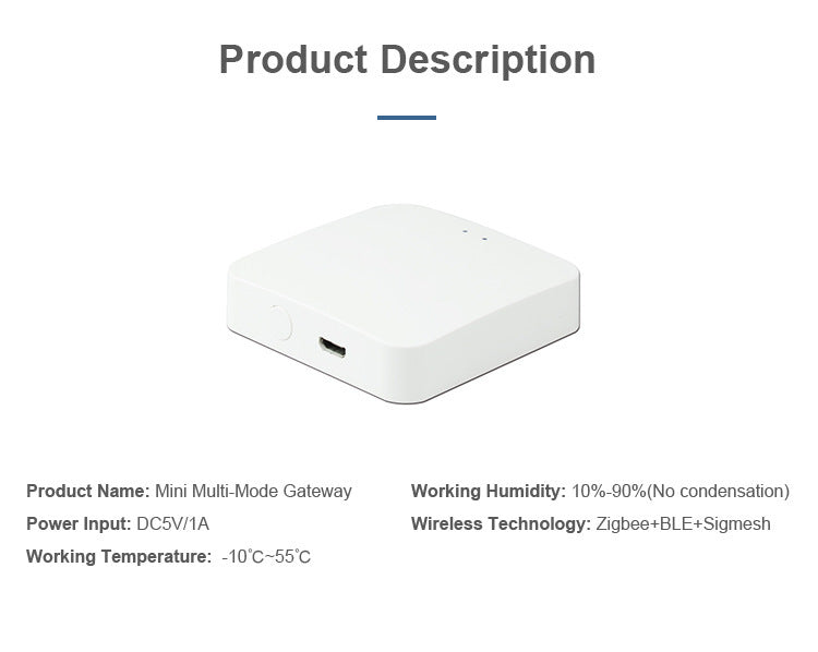 Wireless Multi-mode Gateway WiFiZigBeeBluetooth Mesh Dual-mode Smart Home Gateway