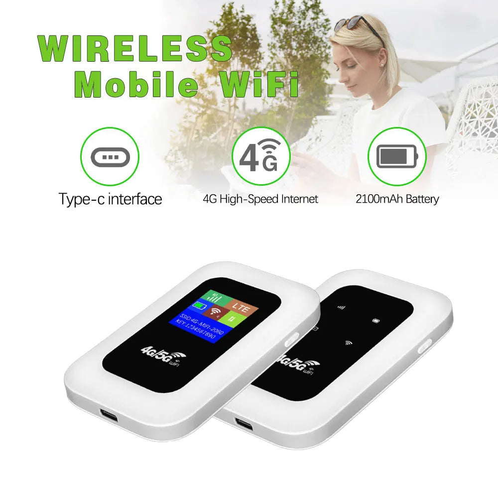 Mifis 4g Router with Sim Card Type-C High Speed Hotspot 4g Portable Wifi Router Wireless Pocket Wifi Portable