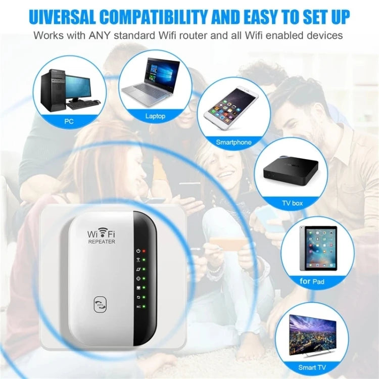 Portable 2.4G WiFi Router Signal Amplifier 300Mbps Wireless Mini WIFI Repeater