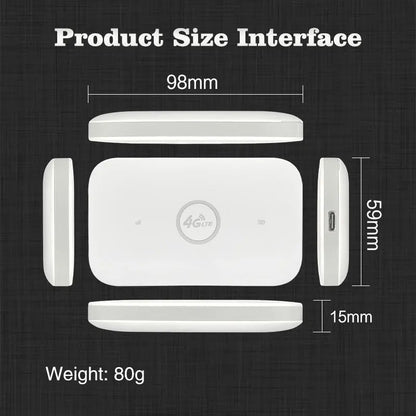 4G Lte Mobile WiFi Portable Router Type-C Wireless Pocket Router with Sim Card 150Mbps Pocket Wifi 4g Router