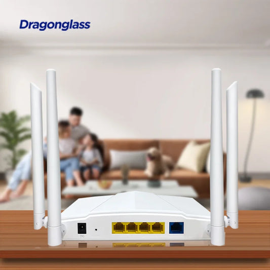 WiFi Router 300Mbps 4 External Antennas 2.4G Wireless 1 Year Warranty 4 LAN/1 WAN Ports for Home Office