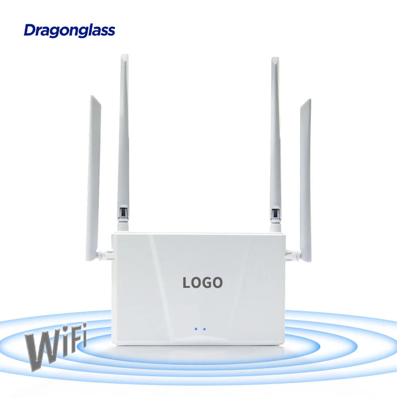 WiFi Router 300Mbps 4 External Antennas 2.4G Wireless 1 Year Warranty 4 LAN/1 WAN Ports for Home Office