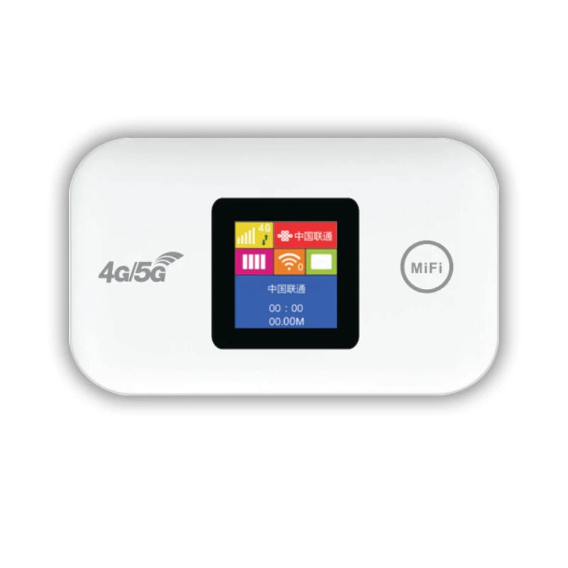 4G LTE Mobile WiFi Hotspot 3000mAh Battery, Portable Wireless Router with Color Screen, Fast Internet for Travel & Business