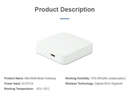 Wireless Multi-mode Gateway WiFiZigBeeBluetooth Mesh Dual-mode Smart Home Gateway